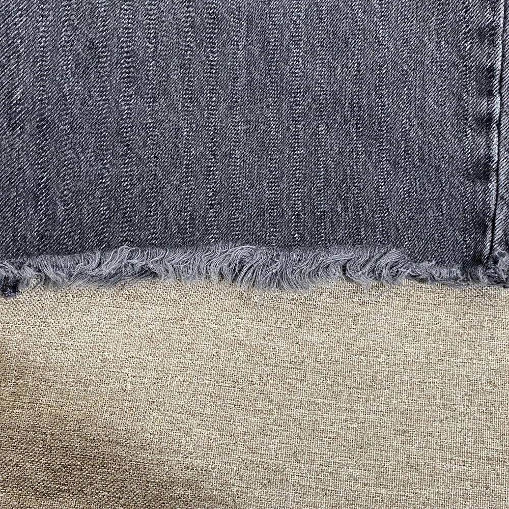 Urban Outfitters BDG Jack Wide Leg Jeans Men's 34 High Rise Gray Frayed Hem - Picture 14 of 14